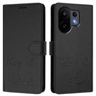 For vivo S30 Smile Embossing RFID Leather Phone Case(Black) - 2