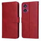 For Motorola Edge 50 Fusion Classic Calf Texture Flip Leather Phone Case(Red) - 1