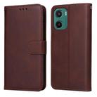 For Motorola Moto G05 / E15 Classic Calf Texture Flip Leather Phone Case(Brown) - 1