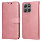 For Motorola Moto G15 / G15 Power Classic Calf Texture Flip Leather Phone Case(Rose Gold) - 1