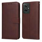 For Motorola Moto G55 Classic Calf Texture Flip Leather Phone Case(Brown) - 1