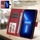 For Motorola Moto G85 / S50 Neo Classic Calf Texture Flip Leather Phone Case(Red) - 3