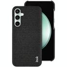 For Samsung Galaxy S24 FE 5G imak Ruiyi Series Cloth Texture PU + PC Phone Case(Black) - 1