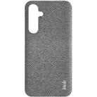 For Samsung Galaxy S24 FE 5G imak Ruiyi Series Cloth Texture PU + PC Phone Case(Light Grey) - 2