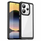 For Redmi Note 14 4G 163.25mm Colorful Series Acrylic Hybrid TPU Phone Case(Black) - 1