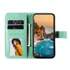 For Motorola Edge 50 Fusion Seven-petal Flowers Embossing Leather Phone Case(Green) - 3