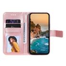 For Motorola Moto G55 Seven-petal Flowers Embossing Leather Phone Case(Rose Gold) - 3