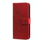 For Motorola Moto G85 / S50 Neo Seven-petal Flowers Embossing Leather Phone Case(Red) - 2
