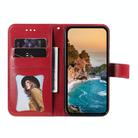 For Motorola Moto G85 / S50 Neo Seven-petal Flowers Embossing Leather Phone Case(Red) - 3