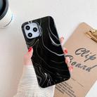 For iPhone 12 Pro Max Shining Marble Pattern Soft TPU Protective Case(Black) - 1