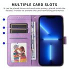 For Motorola Moto G04 / G04s / G24 / E14 Embossed Sunflower Leather Phone Case(Purple) - 3