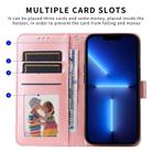 For Motorola Moto G04 / G04s / G24 / E14 Embossed Sunflower Leather Phone Case(Rose Gold) - 3