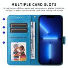 For Motorola Moto G85 / S50 Neo Embossed Sunflower Leather Phone Case(Blue) - 3