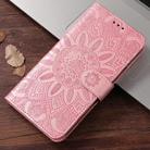 For Motorola Moto G85 / S50 Neo Embossed Sunflower Leather Phone Case(Rose Gold) - 2