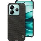 For Redmi Note 14 5G Global imak Ruiyi Series Cloth Texture PU + PC Phone Case(Black) - 1
