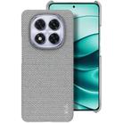 For Redmi Note 14 Pro 5G imak Ruiyi Series Cloth Texture PU + PC Phone Case(Light Grey) - 1