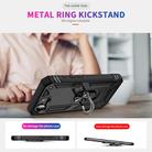 For iPhone 16e Shockproof TPU Hybrid PC Phone Case with Holder(Black) - 2