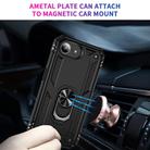 For iPhone 16e Shockproof TPU Hybrid PC Phone Case with Holder(Black) - 3