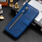 For Motorola Moto G15 / G15 Power Fashion Calf Texture Zipper Leather Phone Case(Blue) - 2