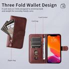 For Motorola Moto G15 / G15 Power Fashion Calf Texture Zipper Leather Phone Case(Brown) - 3