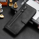 For Motorola Moto G55 Fashion Calf Texture Zipper Leather Phone Case(Black) - 2