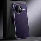 For Redmi K80 Genuine Leather PC Phone Case(Dark Purple) - 1