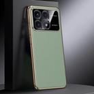For Redmi K70 Genuine Leather PC Phone Case(Green) - 1