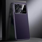 For Redmi K70 Genuine Leather PC Phone Case(Dark Purple) - 1