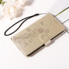 For Motorola Edge 50 Fusion Embossed Butterfly Flowers Leather Phone Case(Gold) - 2
