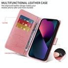 For Motorola Edge 50 Fusion Embossed Butterfly Flowers Leather Phone Case(Rose Gold) - 3