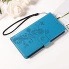 For Motorola Edge 50 Ultra / X50 Ultra Embossed Butterfly Flowers Leather Phone Case(Blue) - 2