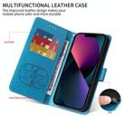 For Motorola Edge 50 Ultra / X50 Ultra Embossed Butterfly Flowers Leather Phone Case(Blue) - 3