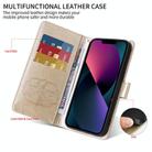 For Motorola Moto G55 Embossed Butterfly Flowers Leather Phone Case(Gold) - 3