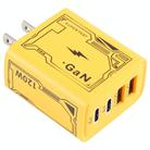 KO-72 GaN 120W Charge Adapter 4 Port 2 PD 2 QC 3.0 USB and USB-C / Type-C Fast Charger, Plug Type:US Plug(Yellow) - 3
