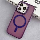 For iPhone 13 Pro Max Diamond Lens Frame PC Hybrid TPU MagSafe Phone Case(Purple) - 1