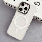 For iPhone 13 Pro Max Diamond Lens Frame PC Hybrid TPU MagSafe Phone Case(White) - 1