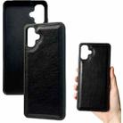 For Samsung Galaxy A06 Cowhide Texture Back Cover Phone Case(Black) - 1