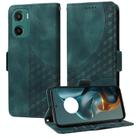 For Motorola Moto G05 / E15 Embossed Rhombus Starry Leather Phone Case(Green) - 1