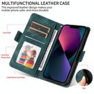 For Motorola Moto G05 / E15 Embossed Rhombus Starry Leather Phone Case(Green) - 3