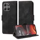 For Motorola Moto G15 / G15 Power Embossed Rhombus Starry Leather Phone Case(Black) - 1