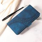 For Motorola Moto G35 Embossed Rhombus Starry Leather Phone Case(Blue) - 2