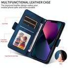 For Motorola Moto G35 Embossed Rhombus Starry Leather Phone Case(Blue) - 3