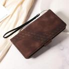 For Motorola Moto G35 Embossed Rhombus Starry Leather Phone Case(Brown) - 2