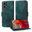 For Motorola Moto G85 / S50 Neo Embossed Rhombus Starry Leather Phone Case(Green) - 1
