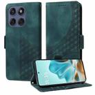 For Motorola Edge 60 Fusion / Edge 5G 2025 Embossed Rhombus Starry Leather Phone Case(Green) - 1