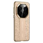 For Honor Magic7 Pro Cloud Dragon Pattern Plain Leather PC Phone Case(Gold) - 1