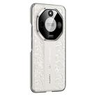 For Honor X60 Cloud Dragon Pattern Plain Leather PC Phone Case(White) - 1