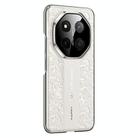 For Honor X60 Pro Cloud Dragon Pattern Plain Leather PC Phone Case(White) - 1