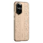 For Honor 300 Cloud Dragon Pattern Plain Leather PC Phone Case(Gold) - 1