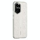 For Honor 300 Cloud Dragon Pattern Plain Leather PC Phone Case(White) - 1